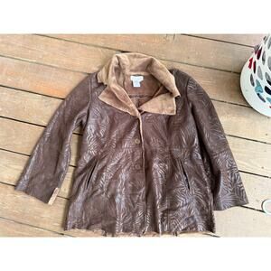 A La Carte womens xl brown lined jacket